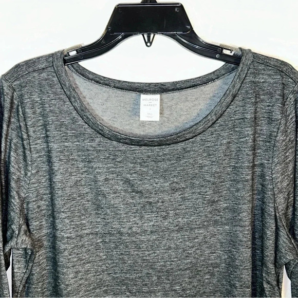 NEW Melrose And Market Dress Plus Size 1X Ruched Heather Charcoal Grey Bodycon - Picture 5 of 9